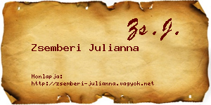 Zsemberi Julianna névjegykártya